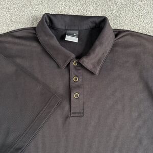Nike Sphere Dry Golf Polo Shirt Mens Performance Black Size XXL 2XL